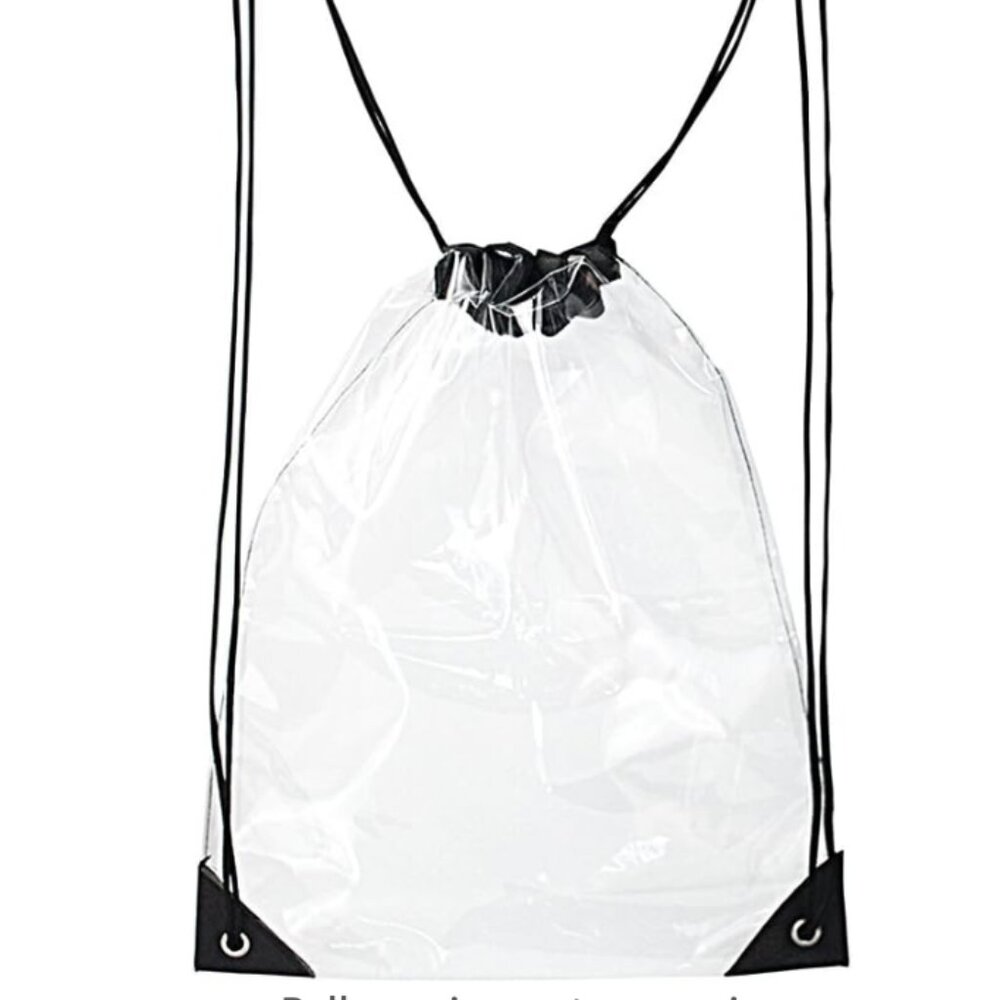 Clear Backpack And Clear Drawstring Bag (Includes… - image 7